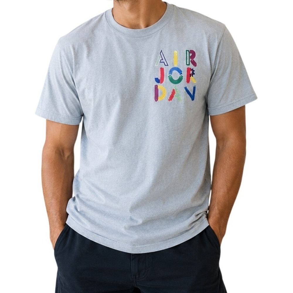 Jordan Light Blue The Cradle Graphic‎ T-Shirt Men's XXL